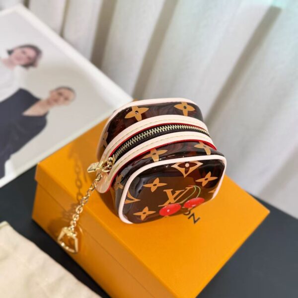 Cherry Monogram Coin Purse