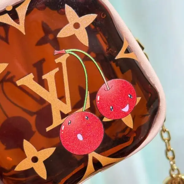 Cherry Monogram Coin Purse